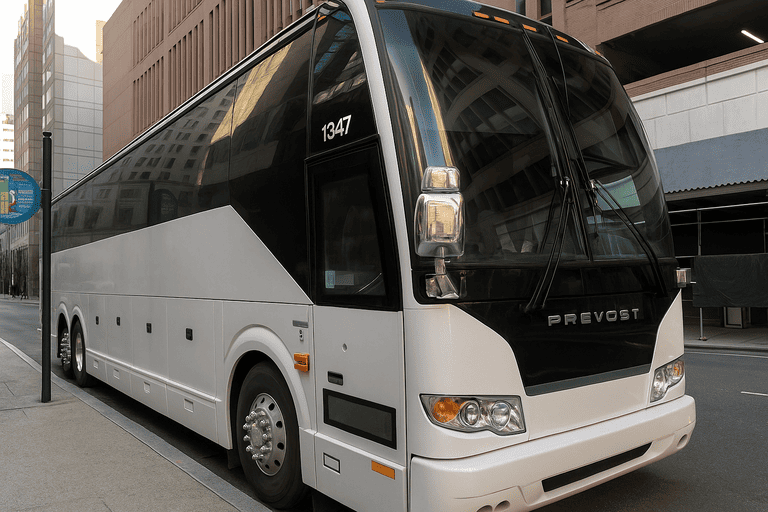 a Charter Bus Rental Lodi coach bus