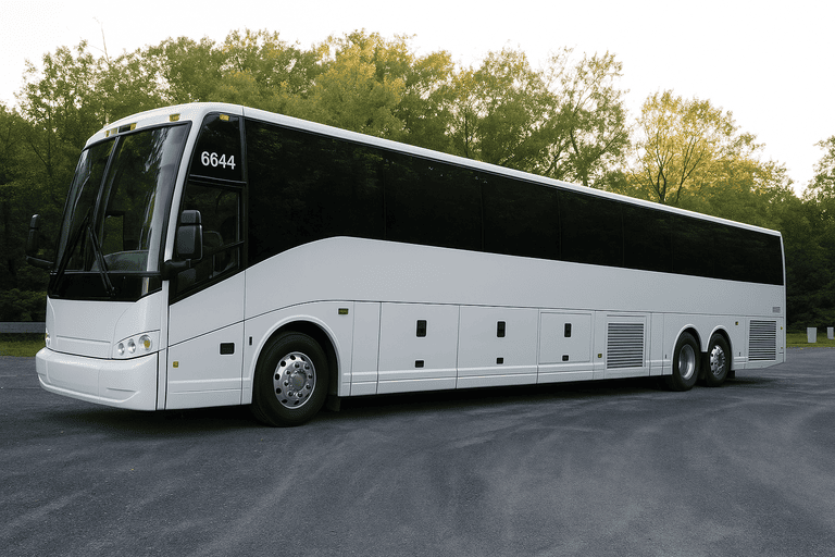 exterior of Charter Bus Rental Lodi coach bus