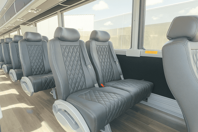 interior of Charter Bus Rental Lodi charter bus